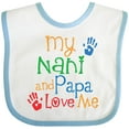 thumbnail image 3 of Inktastic Nani and Papa Love Me Boys or Girls Baby Bib, 3 of 4