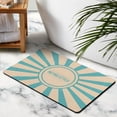 thumbnail image 3 of Non-Slip Boho Bathroom Rugs - Half Circle Bath Mat, Cute Bohemian Design, Perfect for Bedroom, Home Decor, Shower, Washable Indoor Floor Door Mat, Sun Retro Theme, 20x32 inch, 3 of 5