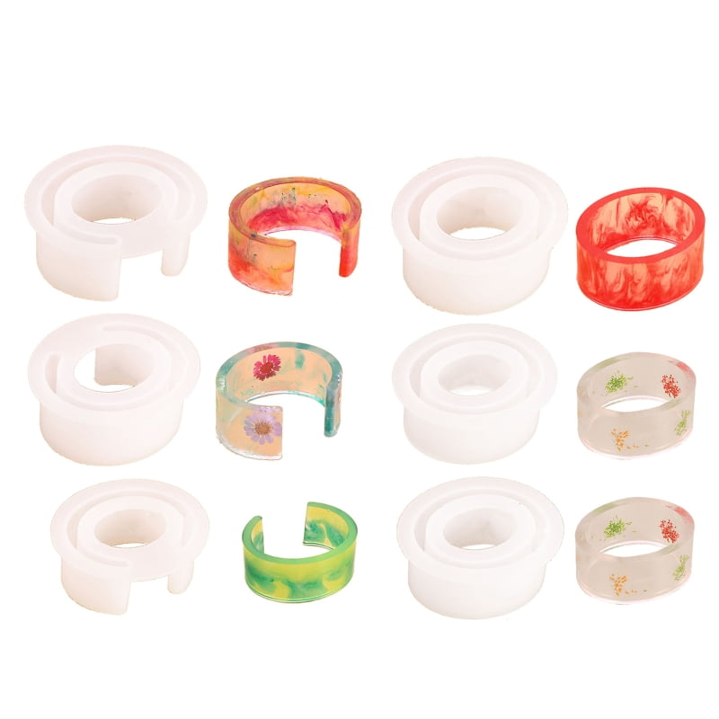 6 Sizes  DIY Wide Acrylic Bracelet Silicone Molds Kit Open Cuff Bracelet Bangle Resin Casting Mould Jewelry Making Tools