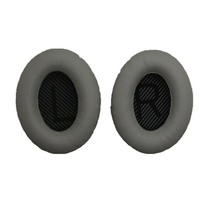 Injueey Almohadillas para los oídos Cojín Auriculares profesionales Protección auditiva Orejeras Piezas de repuesto para auriculares Bose Relojes inteligentes Gris+Negro