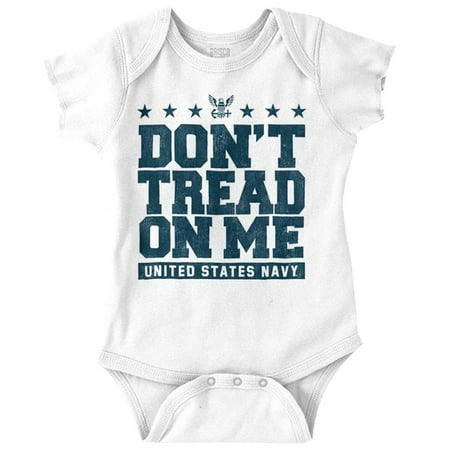 

Dont Tread On Me United States Navy Romper Boys or Girls Infant Baby Brisco Brands 18M