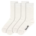 thumbnail image 2 of BambooMN Unisex Rayon from Bamboo Thin Dress & Casual Crew Socks - White - Large - 4 Pairs, 2 of 5