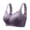 Purple, variant on Jindong Women's New Plus Size No Underwire Top Bra Thin Breathable Big Breasts To Show Small Beauty Back Four Bra