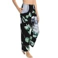 thumbnail image 2 of Xecao Cartoon Koala Bear Women's Straight Lounge Pajama Pants: The Epitome of Relaxed Sleepwear, 2 of 9