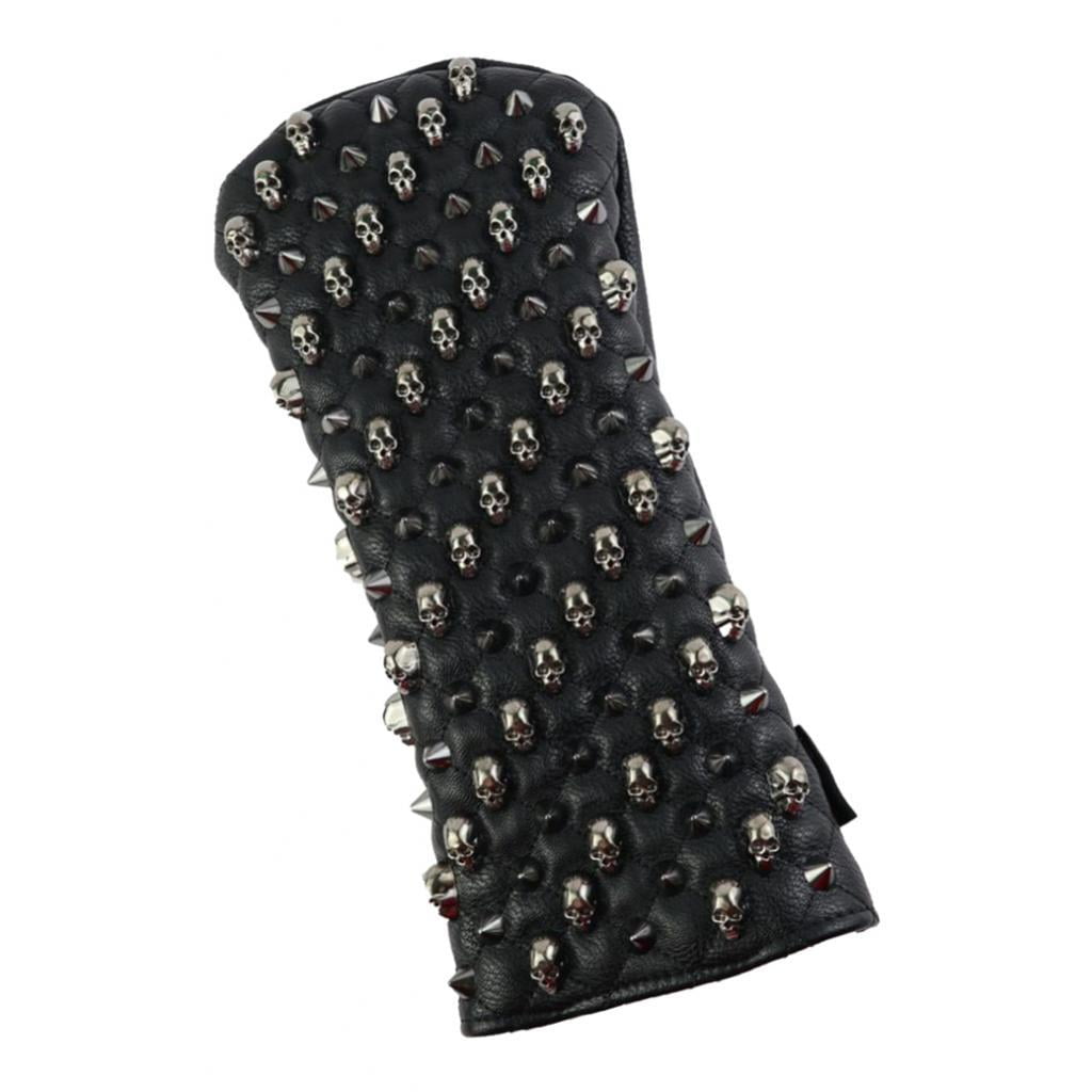 funtasica Golf Putter covers for head, Synthetic Leather golf Covers & Skull Rivet Design - Compact & Portable