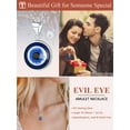 thumbnail image 5 of Silvora Evil Eye Necklace 925 Sterling Silver Chain Necklace Blue Eye Pendant Necklace Lucky Protection Jewelry Gift for Women, 5 of 9