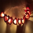 thumbnail image 4 of Fiudx Guirnalda de Luces Led con Forma de Corazón, Decoración Romántica de San Valentín, Brillo Suave y Cálido, para Uso En Interiores y Exteriores, Funciona con Pilas, 1,5 M de Longitud, 4 of 5