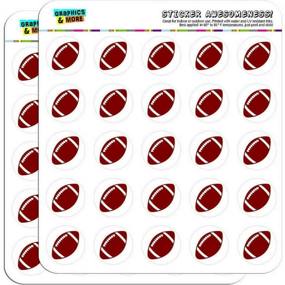 Football Ball 50 1" Planner Calendar Scrapbooking Crafting Stickers