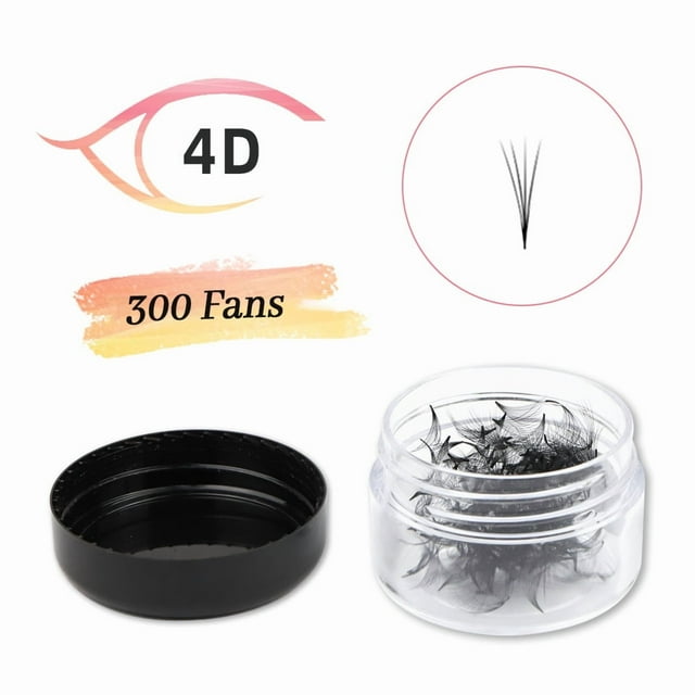 AGUUD Loose Fans Eyelashes Matte Black Premade Loose Fans Lashes Thin Pointy Base Cilios Russian Volume Eyelash Extension Trays