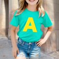 thumbnail image 2 of Huowey Toddler Children Fashion Letter Printed T-Shirt Casual Tee Comfortable Tops For Boys Girls Cute Dailywear, 6-7 Years, 2 of 4