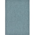 thumbnail image 2 of Unique Loom Solide Collection Casual Transitionnel Tapis d'Intérieur et d'Extérieur, 7' x 10', Bleu Turquoise, 2 of 2