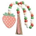 thumbnail image 6 of OFFIGAM 1Pack 8x2.6in Strawberry Pendant Wood Bead Garland for Tiered Tray and Home Decorations, 6 of 8