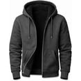 thumbnail image 5 of BILLIONHATS 12 Pack Men's Cotton Fleece Sherpa Lined Zipper Hoodie, Wholesale Bulk Donations, Assorted Sizes S-XL Color Grey, 5 of 6