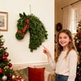 thumbnail image 6 of Horse Head Wreath Farmhouse Front Door Handmade Seasonal Greenery with Red Bow for Outdoor Spaces and Barn, 6 of 7