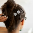thumbnail image 1 of CTIRCHIU Festive Hairpins Sparkly Rhinestone Snowflake Barrettes 20Pcs Holiday Event Accessory For Women, 1 of 7