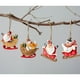 thumbnail image 4 of Christmas Retro Figurines Ornament Santa Claus Snowman Sleigh Tree Resin Decoration for Fairy Garden Doll House Home Decor, 4 of 5