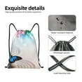 thumbnail image 3 of Yiaed Butterfly In Blossoms Zen Print Drawstring Bags Drawstring Backpack Bulk String Back Pack Gym Sport Bag-Small, 3 of 5