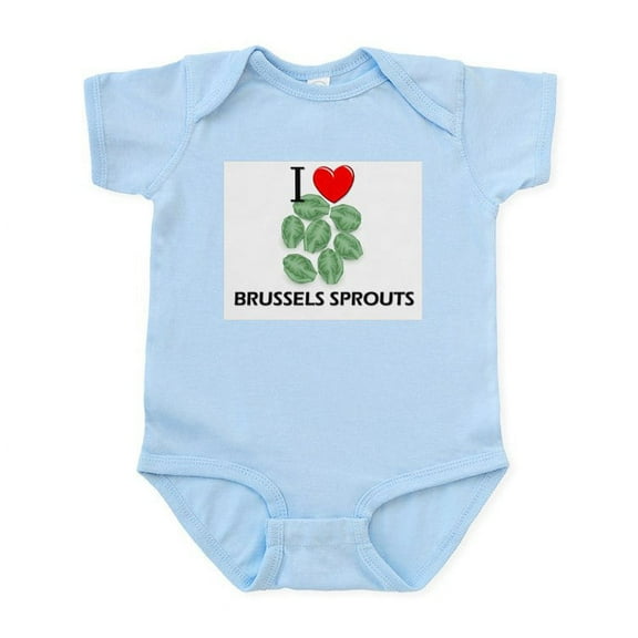 CafePress - I Love Brussels Sprouts Infant Bodysuit - Baby Light Bodysuit, Size Newborn - 24 Months