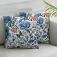 thumbnail image 2 of Wuche Chinoiserie Throw Pillow Covers 18 X 18 Inch Set of 2 Blue and White Porcelain Floral Decorative Pillow Cases Cushion Covers for Sofa Couch Car Bedroom Home Decor, 2 of 6
