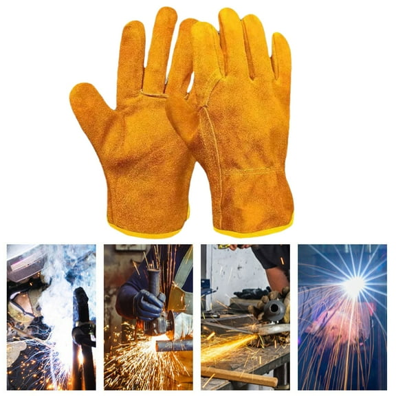 DJJGXAN Leather Work Gloves Large Glove Garden Gloves for Gardening, Welding, Construction, Chainsaw, Farm, Ranch for Men or Women