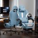 thumbnail image 3 of Silla ergonómica GTRACING para oficina con reposapiés, color azul brumoso, 3 of 9