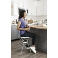 thumbnail image 4 of COSCO Stylaire Retro Chair + Step Stool with Flip-Up Seat (Teal, one pack), 4 of 7