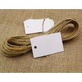 thumbnail image 1 of 1000 Pcs Rectangle Shape Blank Gift Tags Wedding Favor Paper Hang Tag with Free Natural Jute Twine, 1 of 1