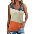 thumbnail image 2 of mfyjkho Camisetas Sin Mangas Para Mujer, Camiseta De Tirantes Informal Con Cuello Redondo Y Volantes Para Mujer, Con Estampado Sin Posicionamiento, Para Primavera Y Verano Tops Casuales Para Mujer S, 2 of 6