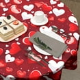 thumbnail image 5 of Red Valentines Day Round Tablecloth - Love Hearts Table Cloth 60 Inch Romantic Valentine Table Covers for Home Dining Room Party, 5 of 6