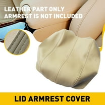 1x Beige Car Center Console Lid Armrest Cover For 2008-2012 Honda Accord -Microfiber Leather