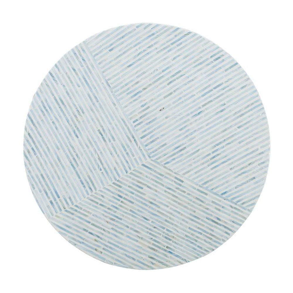 Linon Perrin Capiz Coffee Table Blue