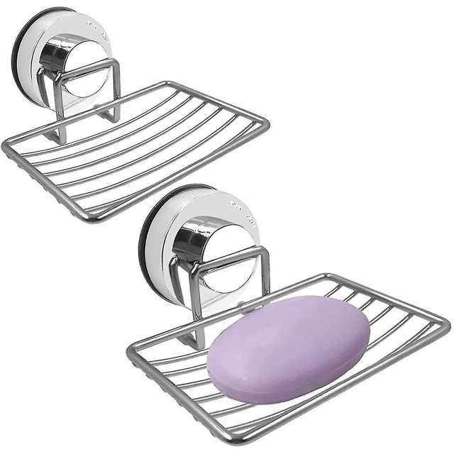 2 jaboneras con ventosa, soporte para esponjas compatibles con baño y cocina