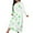 Green, variant on Fancifize Plus Size Women Soft Long Sleeve Heart Print Nightgowns Loose Full Length Nightshirt Comfy Crew Neck Lightweight Loungewear Pajamas