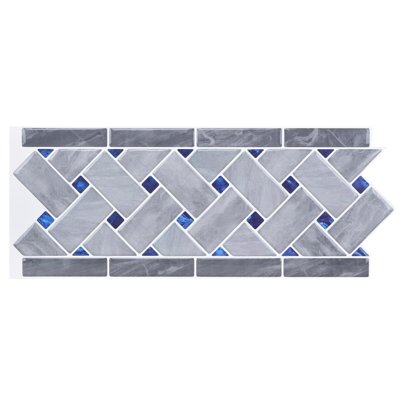 Art3d Tile Borders Peel and Stick Backsplash 12.4"x5" Removable