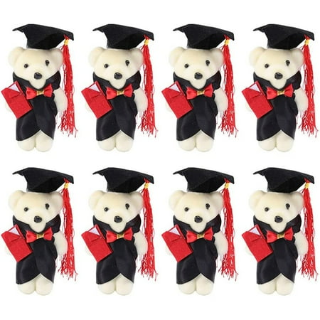 

8Pcs Bear Bouquet DIY Ornaments Small Bear Dolls Graduation Dolls Gifts Bouquet Packaging Bears