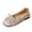 Beige, variant on Women's Bow Tie Dress Slip on Shoes Fashion Round Toe Ballet Flat Shoes Glitter Party Prom Elegant Work Business Footwear Black Size 8