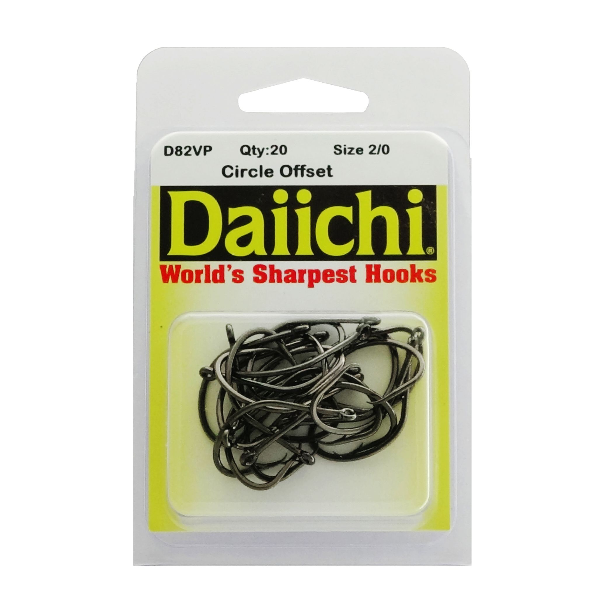 Daiichi D82VP 2/0 Circle Hook Offset Black Nickel Value Clam