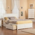 thumbnail image 2 of Leo & Lacey Madison Queen Wood Platform Bed and Storage Drawers in White, 2 of 4