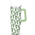 thumbnail image 2 of 40oz Barell Cactus Blossom Outdoor Stainless Steel Flip Straw Tumbler Spill Proof Travel Cup Double Wall Vacuum Insulated Coffee Mug with Top Handle, 2 of 6