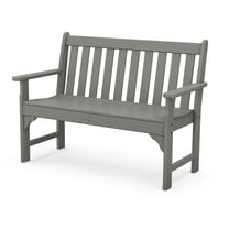POLYWOOD Vineyard 48" Bench in Slate Grey