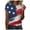 Red, variant on IROINNID 4th of July T-Shirt For Women Fashion Summer Loose Casual Blouse Round Neck Women Tops USA 4th Of July
