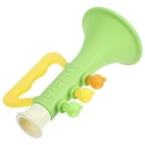 SEWCHICS Toy Trumpet Green Plastic For Outdoor Activities 1Set 5.1X3.1X3.1In