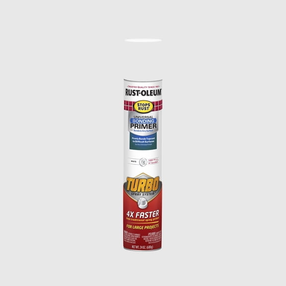 White, Rust-Oleum Stops Rust Turbo Universal Bonding Primer Spray Paint-398663, 24 oz