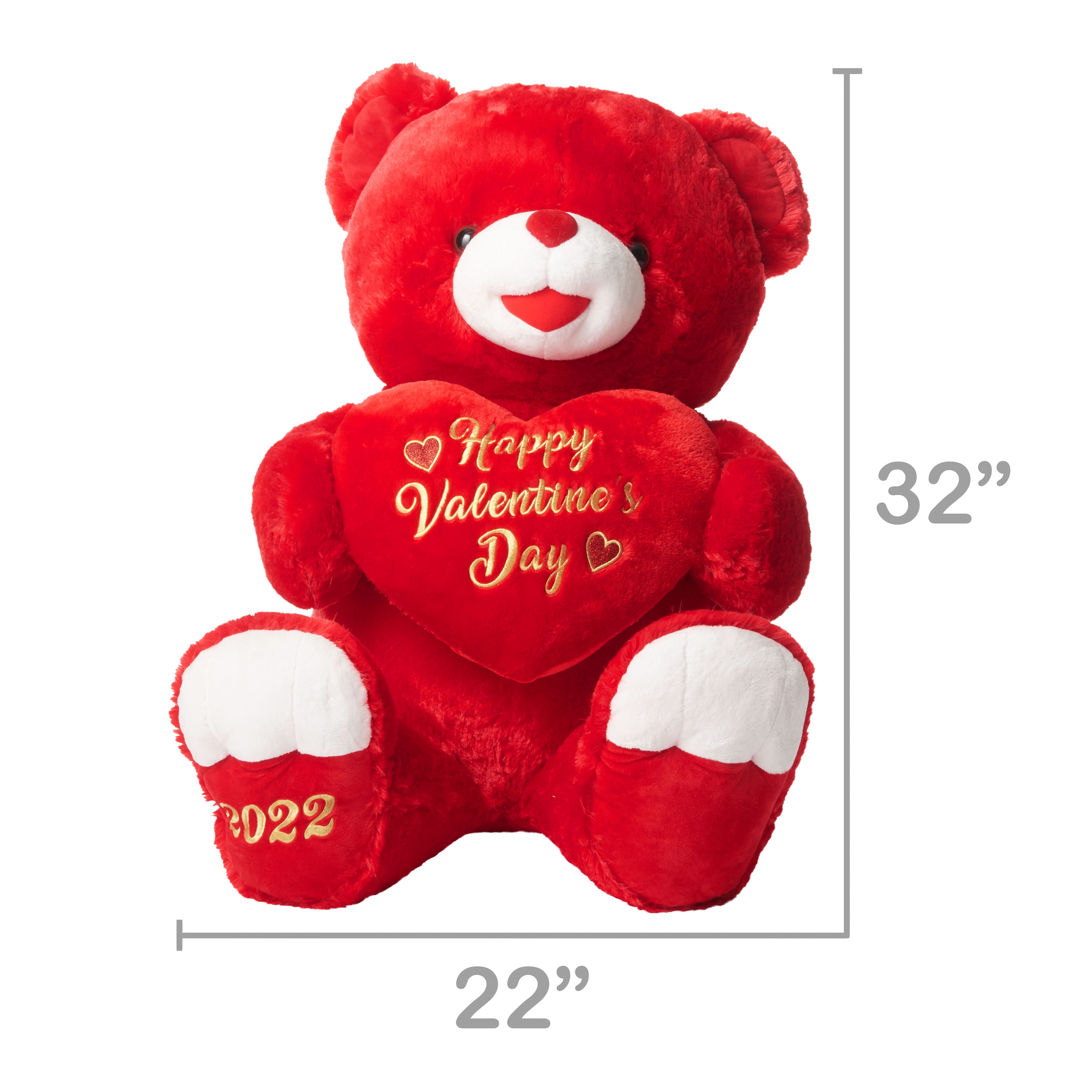 WAY TO CELEBRATE VALENTINE'S DAY Brown TEDDY BEAR DATED 2022 Ships Fast 