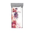 thumbnail image 2 of Abstract Bedding Set with Sheet & Covers, Modern Floral Design with Burts and Leaves Detailed Romantic Image, Printed Bedroom Decor 2 Shams, 4 Sizes, Pink Purple and Orange, by Ambesonne, 2 of 3