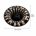 thumbnail image 6 of Halloween 3D Optical Illusion Round Rug, Soft Wear Resistant Floor Mat, Spooky Black Cat Decor Carpet for Bedroom Living Room Halloween Home Party Decor, 6 of 7