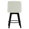 thumbnail image 4 of MINCETA Bar Stools,30" 360 Free Swivel Upholstered Bar Stool with Back-PU in Cream White, 4 of 6