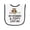 White and Black, variant on Inktastic Grammie and Poppy Love Me Grandkids Owl Baby Terry Cloth Bib