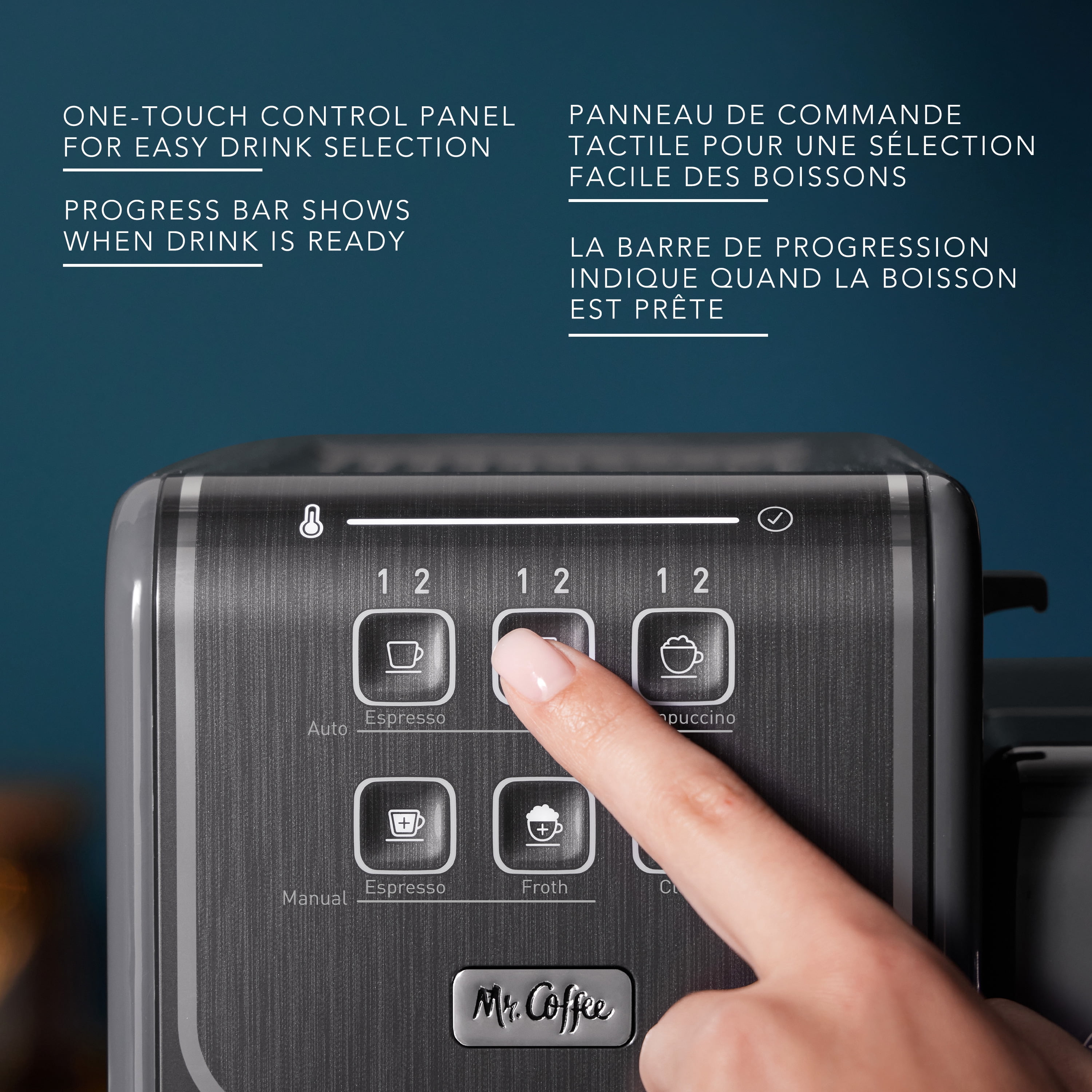 Mr. Coffee One-Touch CoffeeHouse+ Espresso, Cappuccino, and Latte Maker