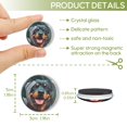 thumbnail image 2 of 12 Pcs Glass Refrigerator Magnet Magnetic Fridge Sticker,Decor for Kitchen,Whiteboard, Cabinet,Adorable Rottweiler With Tongue Out, 2 of 4